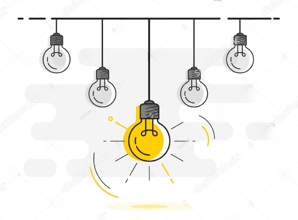 stock-vector-set-of-hanging-light-bulbs-with-one-glowing-trendy-flat-vector-light-bulb-icons-with-concept-of-1017672301